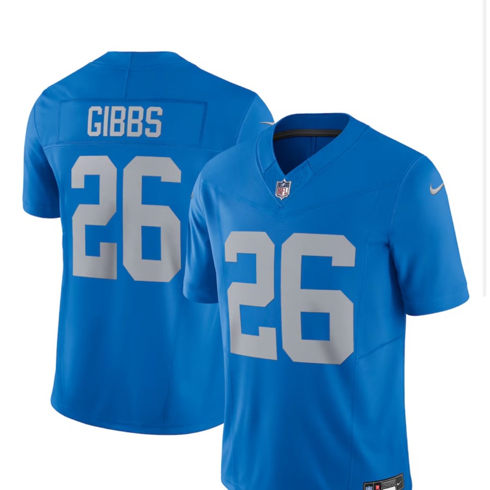 Nike Men's Nike Jahmyr Gibbs Blue Detroit Lions Sz M